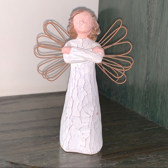 FLAWED Vintage Willow Tree Angel of Strength
